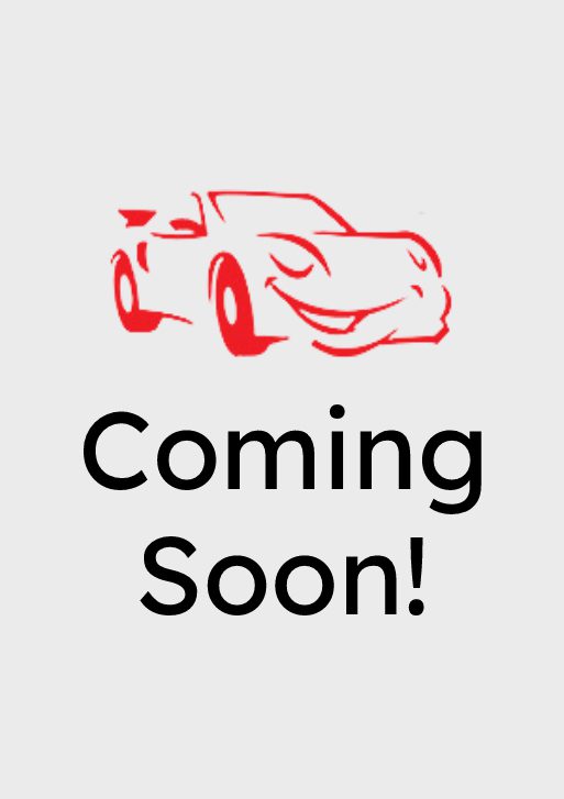 A red car with the words " coming soon !" underneath it.